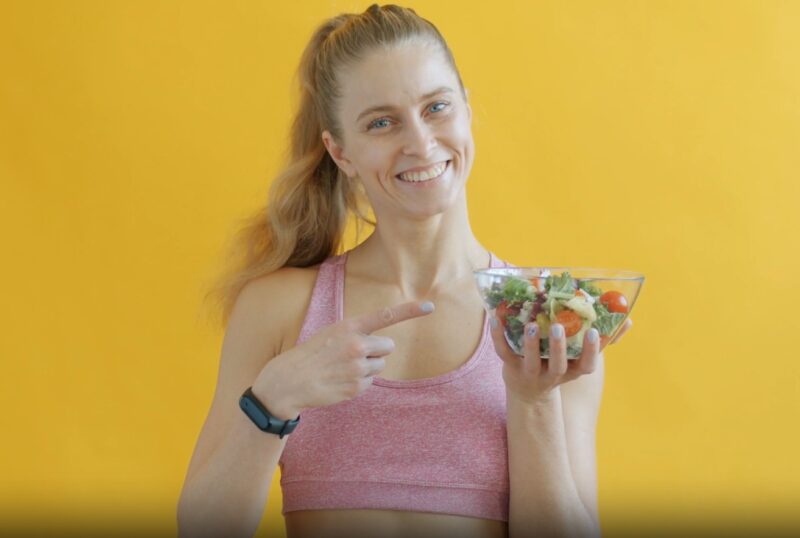 Women Laughing with Salad